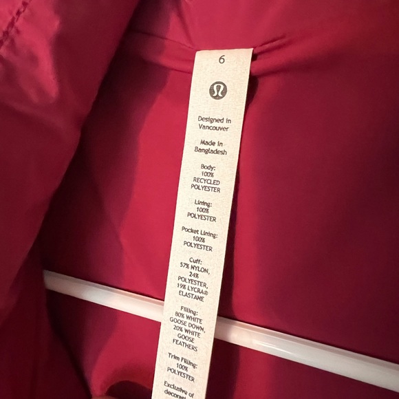 ππ LuluLemon Wunder Puff Jacket - Picture 4 of 11